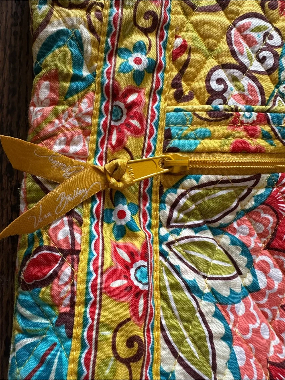 Vera Bradley Provençal Quilted Crossbody Bag Yellow Floral Retired Pattern